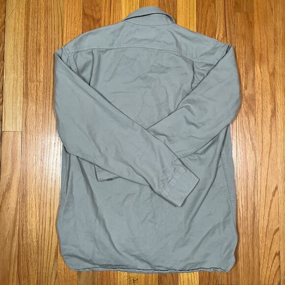 C.C. Filson 6.8Oz Chino Twill Long Sleeve Shirt Small Fog Grey Pockets 20153630 - Picture 8 of 8